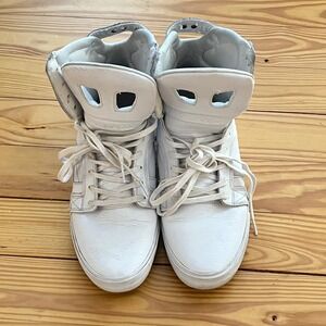 Supra Skytop II Chad Muska 002 Mens 10 White Leather High Top Sneakers S01060